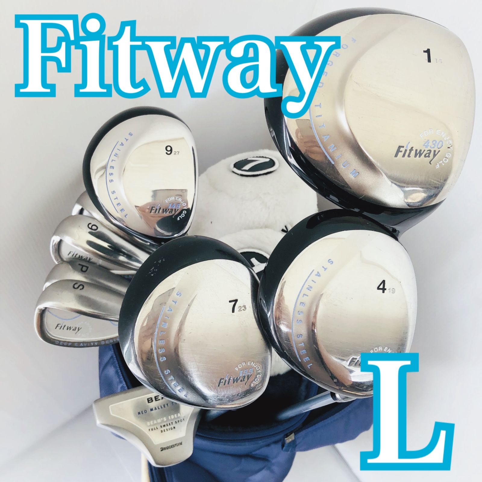 レディース Fitway フィットウェイ ゴルフ クラブ セット 初心者 入門 バッグ付き 右利き パター付