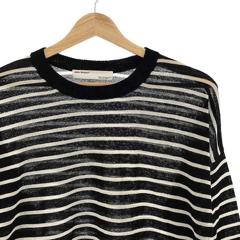 L'Appartement Border Sheer Knit ブラック L'Appartement Border Sheer Knit ブラック L'Appartement Border