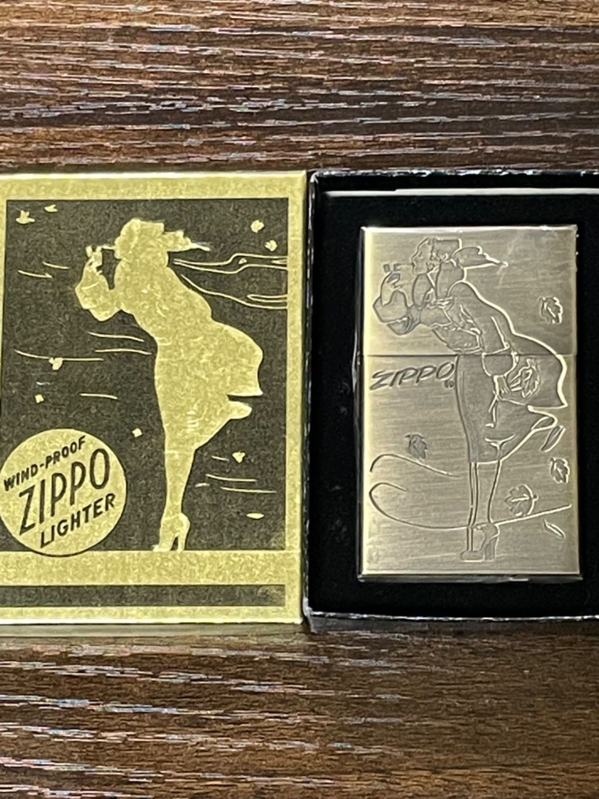 zippo WINDY GOLD 1933REPLICA ウィンディ 1933 レプリカ ファースト リリース 年代物 ゴールド FIRST  RELEASE ビックシルエット バルガガール 専用ケース 保証書 - メルカリ