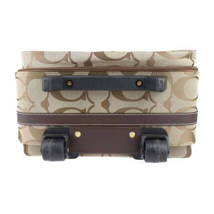 コーチ キャリーケース 旅行鞄 キャンバス×レザー シグネチャー