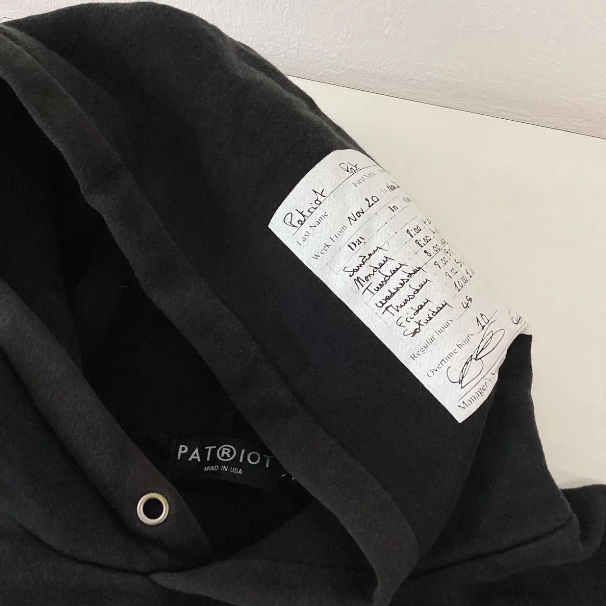 PATRIOT フード パーカー Acne Studios ブラック - メルカリ