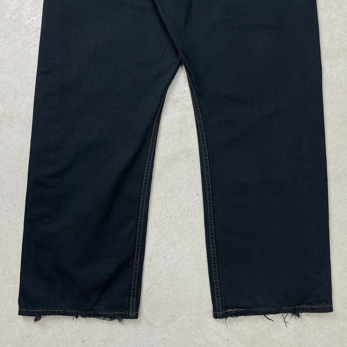 Levi's リーバイス 569 ブラックデニムパンツ ルーズストレート 後染め