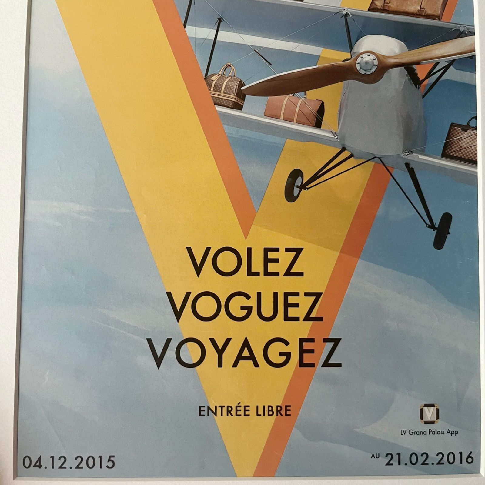 ルイヴィトン　ビンテージ（ヴィンテージ ）アドポスター額縁付 1930 広告＞ Louis Vuitton ルイ・ヴィトン ポスター