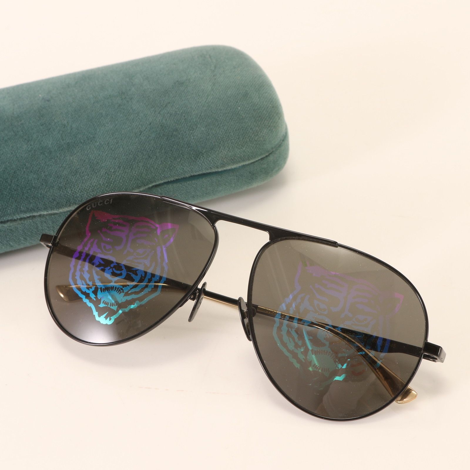 ユチャ✨️GUCCI グッチ タイガー メガネフレーム サングラス □新品同様□グッチ□タイガー 虎□アニマル ティアドロップ