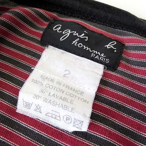 agnis b アニエスベー　フランス製　ボーダー　パリ本店にて購入　サイズ3 agnes b. アニエスベー ノースリーブ カットソー ボーダー