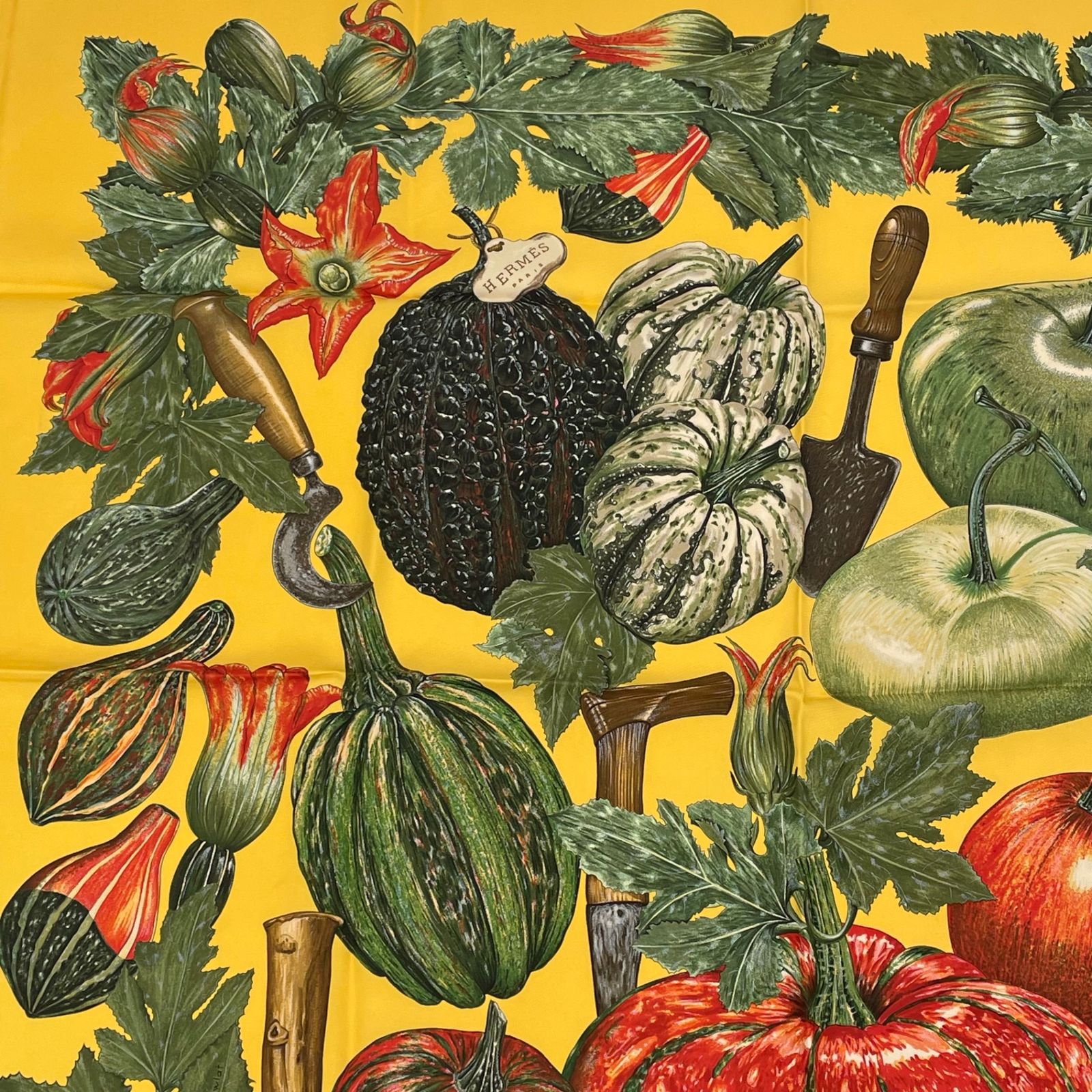 エルメス HERMES エルメス カレ90 CITROUILLES ET COLOQUINTES