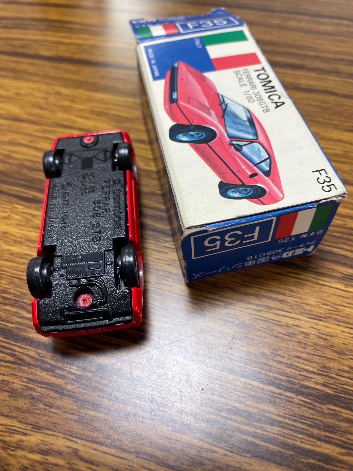【フリマ】TO☆1/60 F35-1-1 トミカ外国車シリーズ フェラーリ 308 GTB ☆22 F35 フェラーリ 308GTB トミカ外国車シリーズ 青箱 青箱トミカF-35
