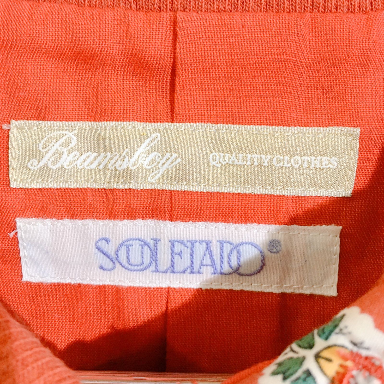 美品】 beams boy ビームスボーイ ブルゾン アウター 赤 花柄 レトロ  