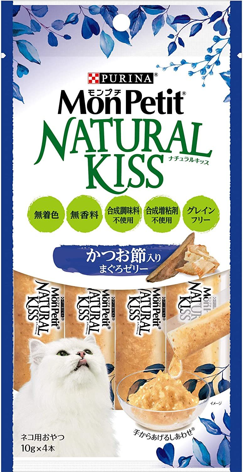 ネスレ日本 モンプチナチュラルキッスかつお節入りまぐろゼリー40g