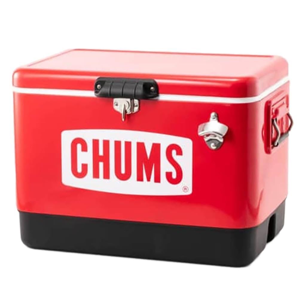 日本 チャムス クーラーボックス CHUMS Steel Cooler Box 54L ハード 大型 大容量 アウトドア キャンプ 水栓 CH62-1802