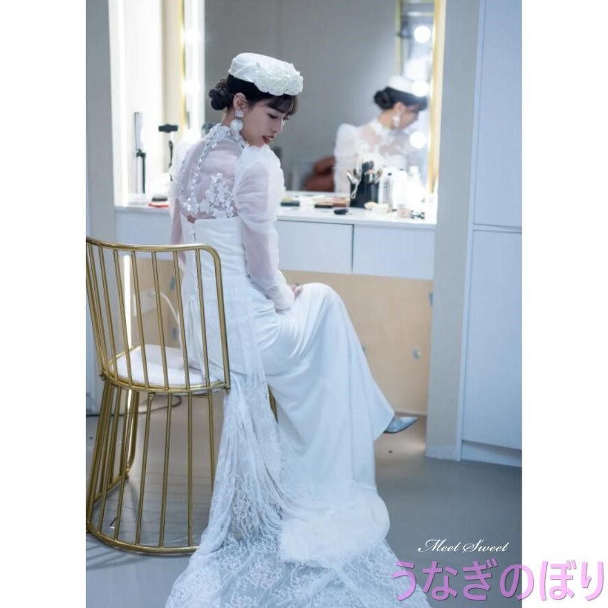 ウェディングドレス ショート丈 無地 レトロ セクシー 結婚式 ウェディングドレス ショート丈 無地 レトロ セクシー 結婚式