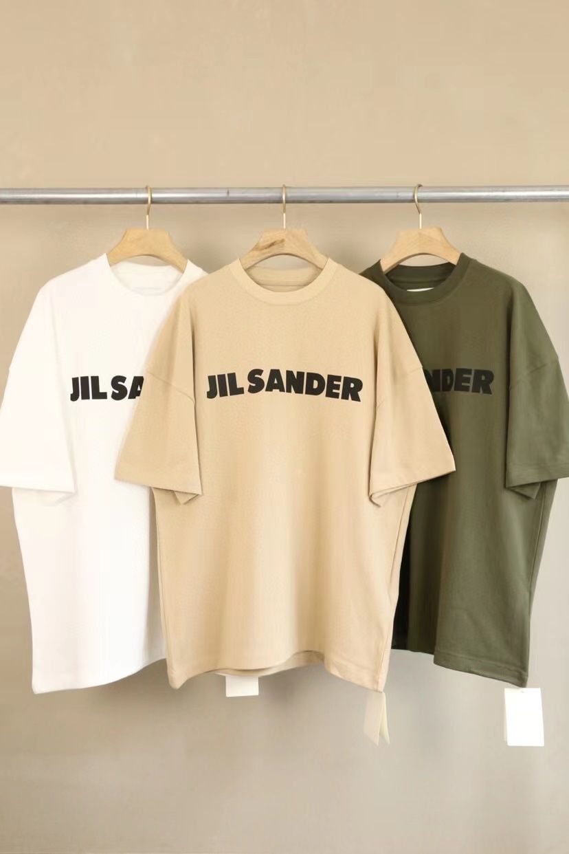 JIL SANDERジルサンダーロゴプリント コットンTシャツ2024年春夏新作