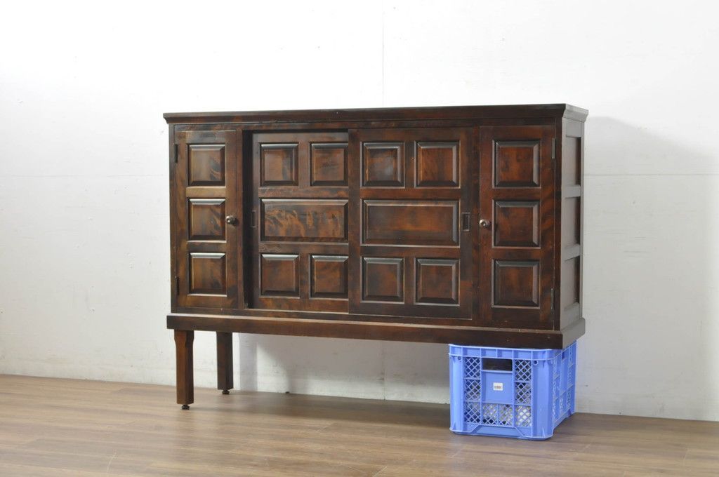 ☆事前問合せ必須☆ 北海道民芸家具 下駄箱 中古 希少 廃盤品 サイド