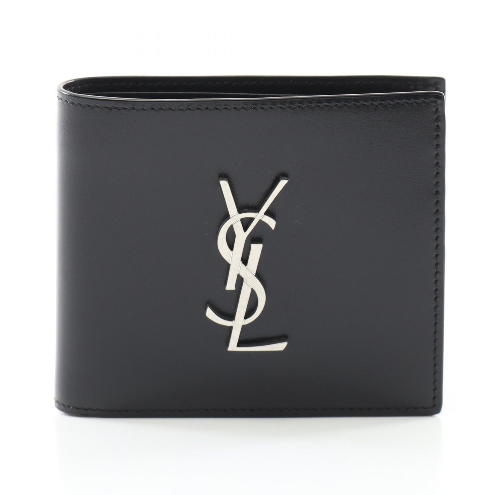 サンローラン SAINT LAURENT 二つ折り財布 イーストウェストウォレット モノグラム 4632490SX0E1000 ネロ レザー 二つ折り財布 メンズ