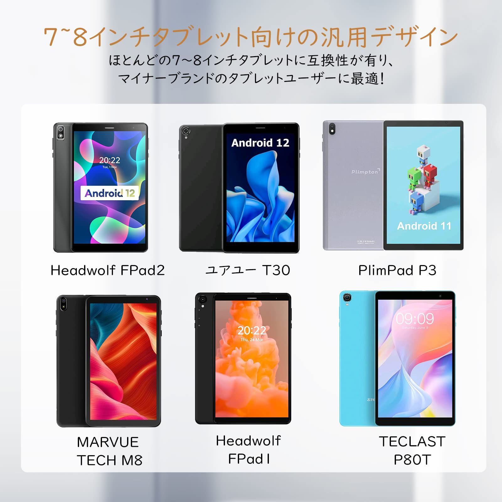 【数量限定】Pro/Xiaomi iPlay60mini P85T/alldocube Redmi mini6/5/Teclast ipad Pad ビジネス スマートカバー SE PUレザー 四隅固定 ペンホルダー付き 8.7インチ/Headwolf カード