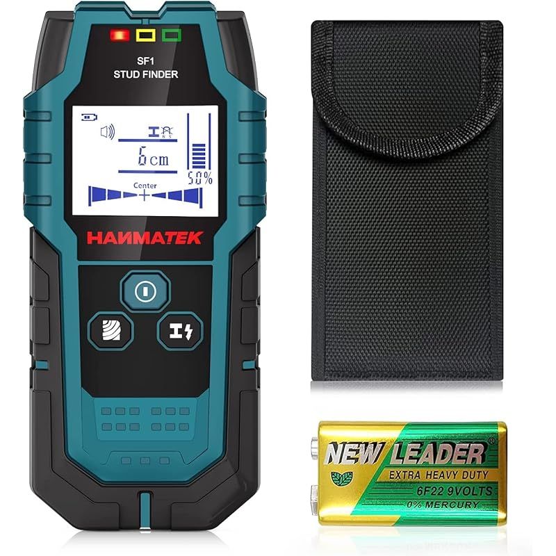 HANMATEK 下地探し 下地センサー 下地チェッカー 壁うらセンサー 深度距離表示 五合一アップグレード木材精密モード両頭ボルト探索ツール、金属中心縁、両頭ボルトと交流電線、壁パイプ位