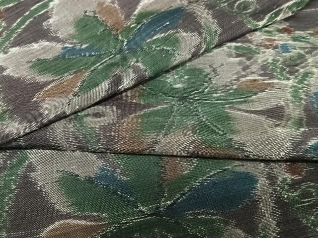 平和屋着物○山繭紬 草木染 栄光園謹製 反端付き 白瀧呉服店