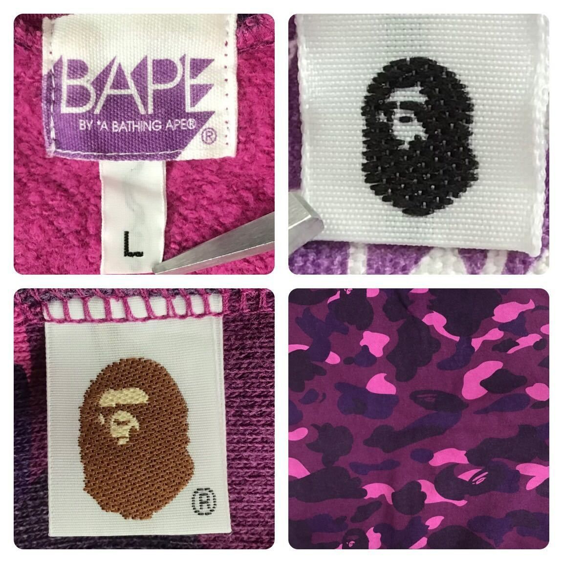 APE エイプ スウェット パーカー 迷彩 ベスト Lサイズ 赤