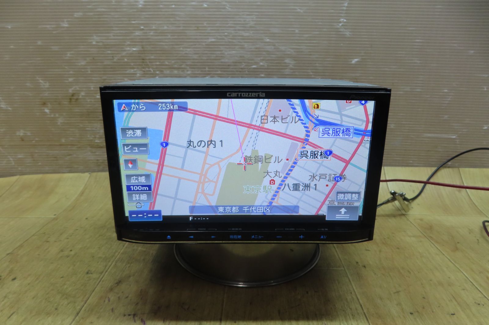付 F4071 カロッツェリア AVIC-MRZ77 SDナビ 地図2013年 地デジTVワンセグ内蔵 Bluetooth内蔵 CD DVD再生OK 配線セット付