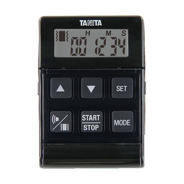 (まとめ) タニタ デジタルタイマー バイブレーションタイマー クイック ブラック TD-370N-BK 1個 【×3セット】