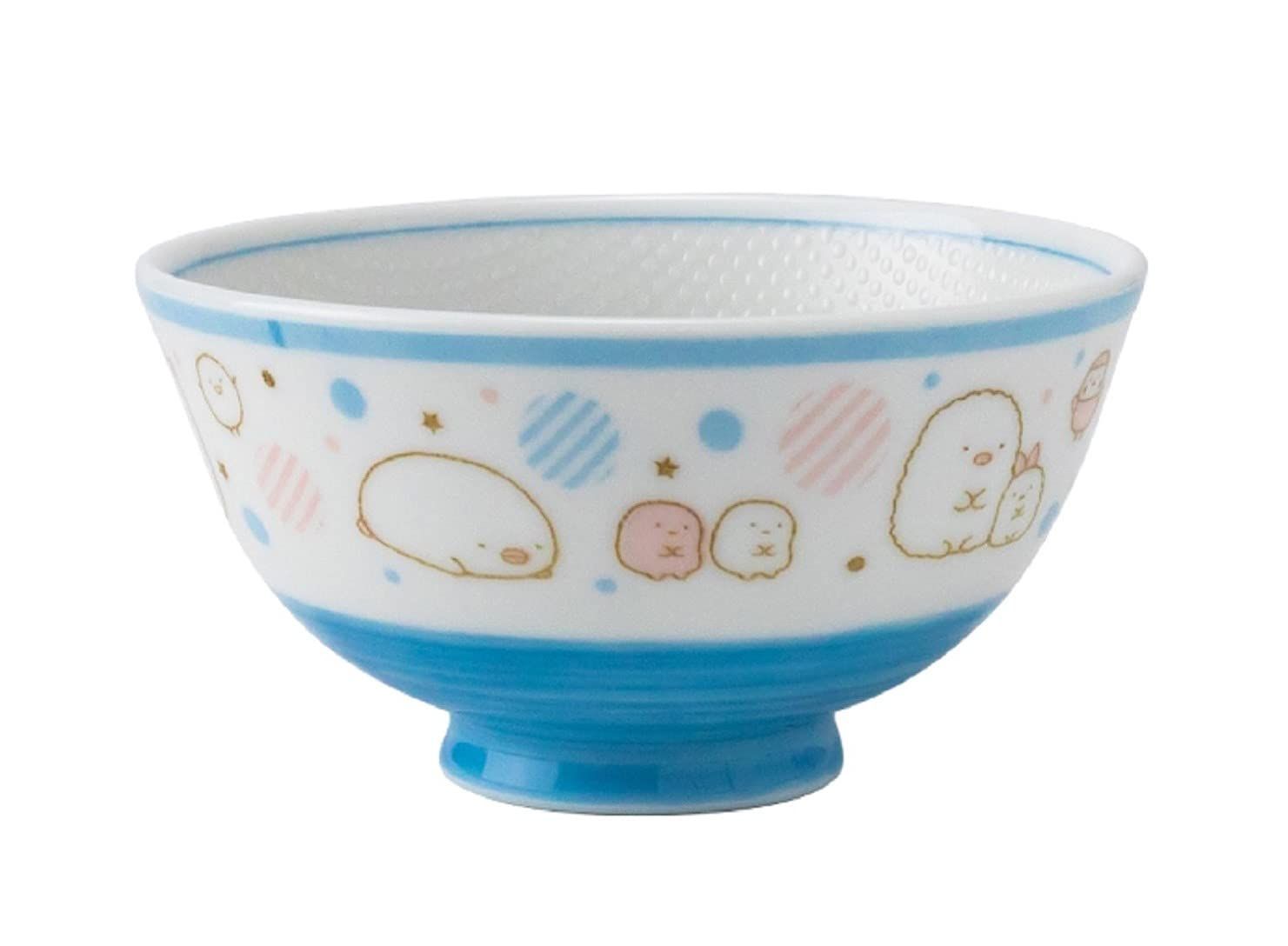 直径11×高さ6 cm ライトブルー SG 21-01 ドット 茶碗 すみっコぐらし アサヒ興洋