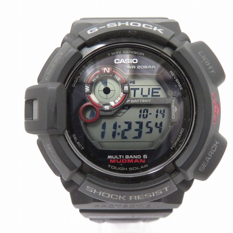 瀬戸大橋店 G-SHOCK | ジーショック デジタル 電波ソーラー 腕時計 MUDMAN GW-9300-1JF ブラック 131
