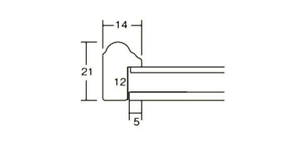 大額 7517 デッサン額 半切 ゴールド
