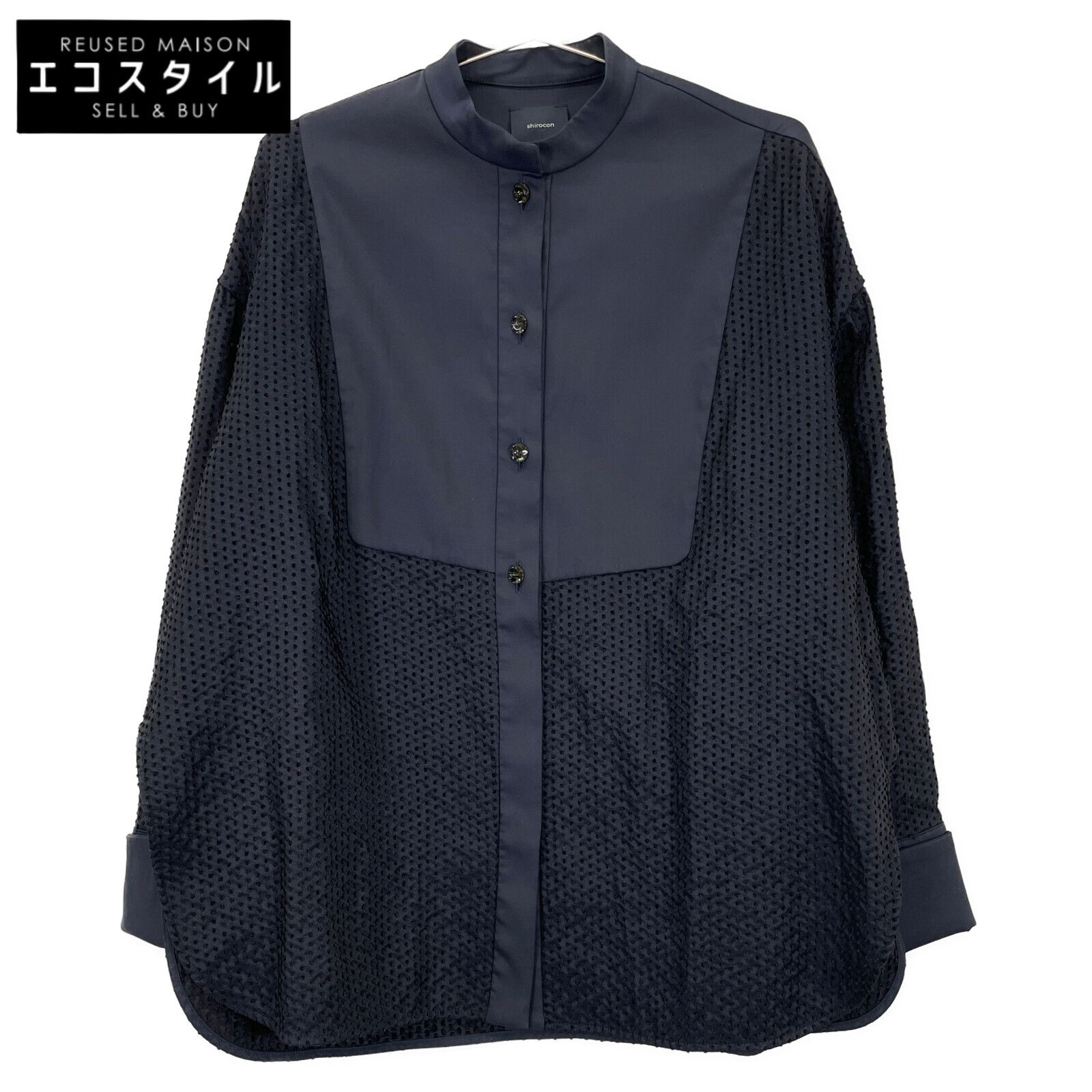 yori ヨリ Shirocon SC21-23014AW ﾈｲﾋﾞｰ ﾎﾟﾘｴｽﾃﾙ ﾀｷｼｰﾄﾞﾘﾎﾞﾝﾌﾞﾗｳｽ 36
