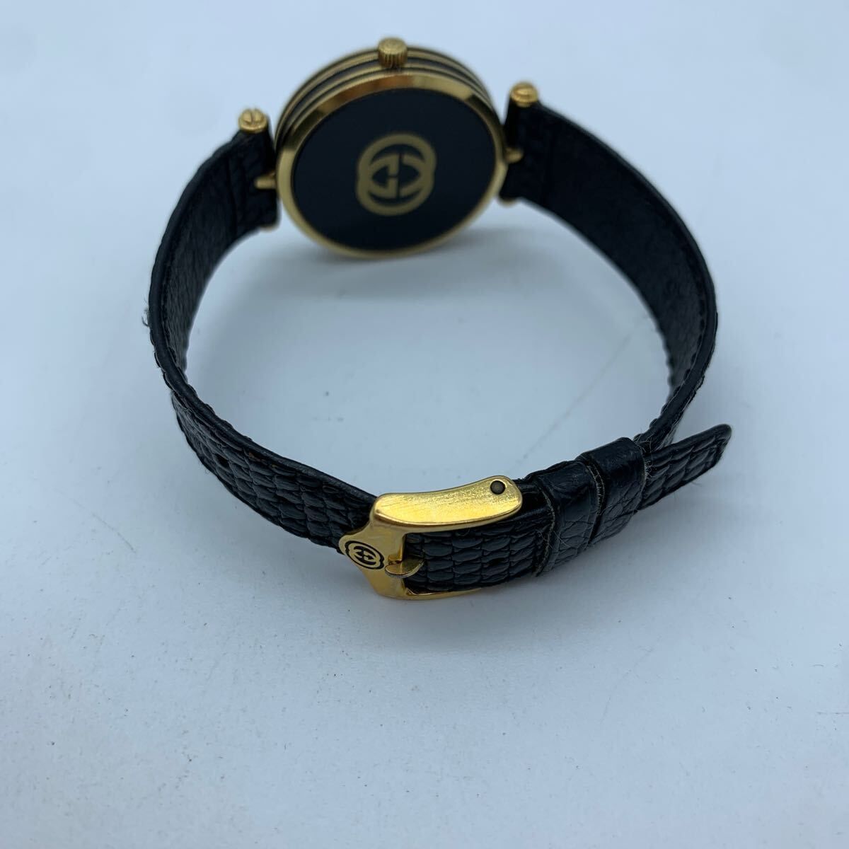 GUCCI グッチ シェリーライン 黒文字盤 腕時計 稼働品 ボーイズ