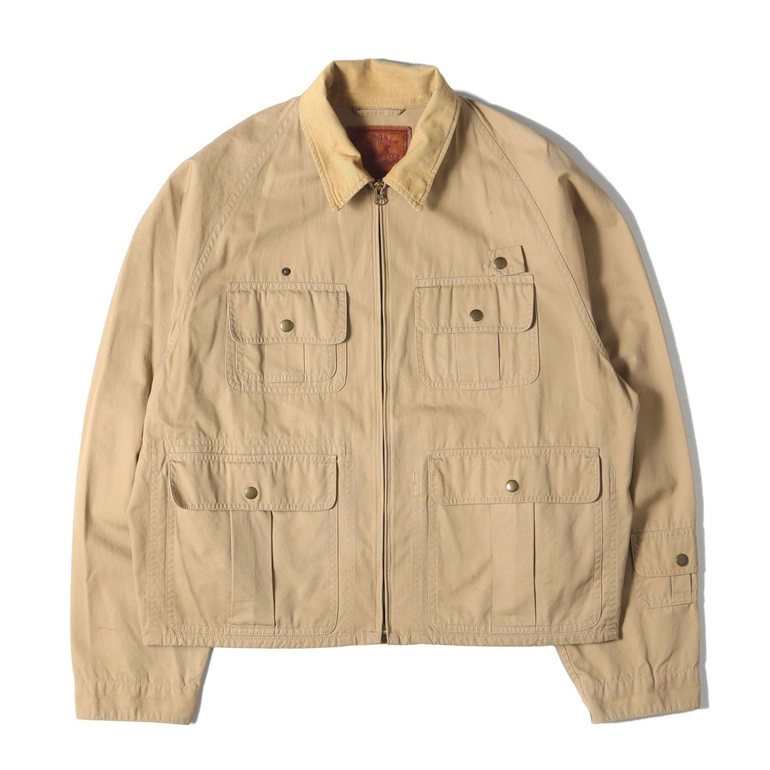 POLO Ralph Lauren ポロ ラルフローレン ジャケット サイズ:M 90s SPORTSMAN コットン ハンティングジャケット ベージュ アウター ブルゾン 上着【メンズ】