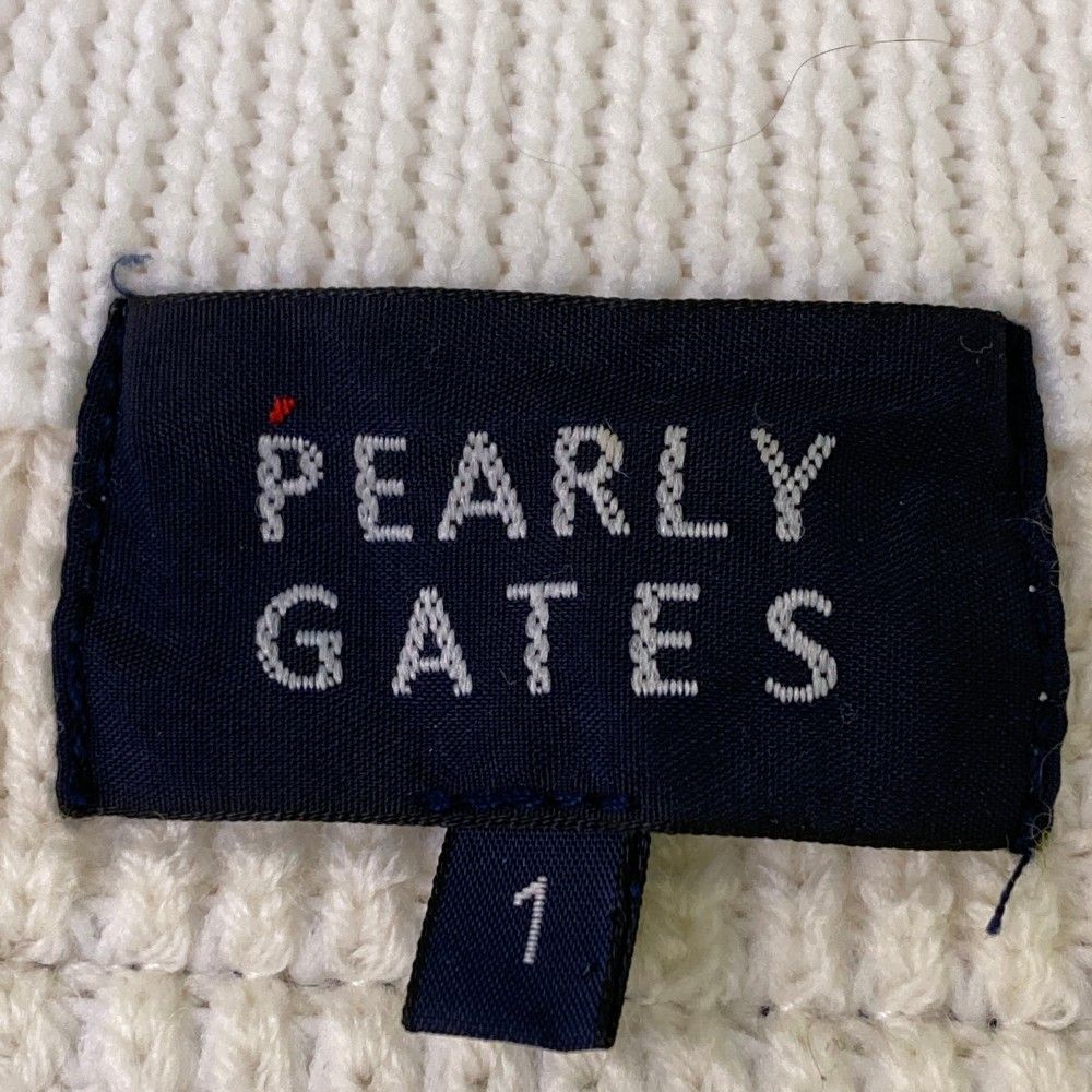 サイズ：1 PEARLY GATES パーリーゲイツ  ボア切替 ニットセーター  ホワイト系 [240101436262] ゴルフウェア レディース ストスト サイズ：1 PEARLY GATES パーリーゲイツ ボア切替 ニット