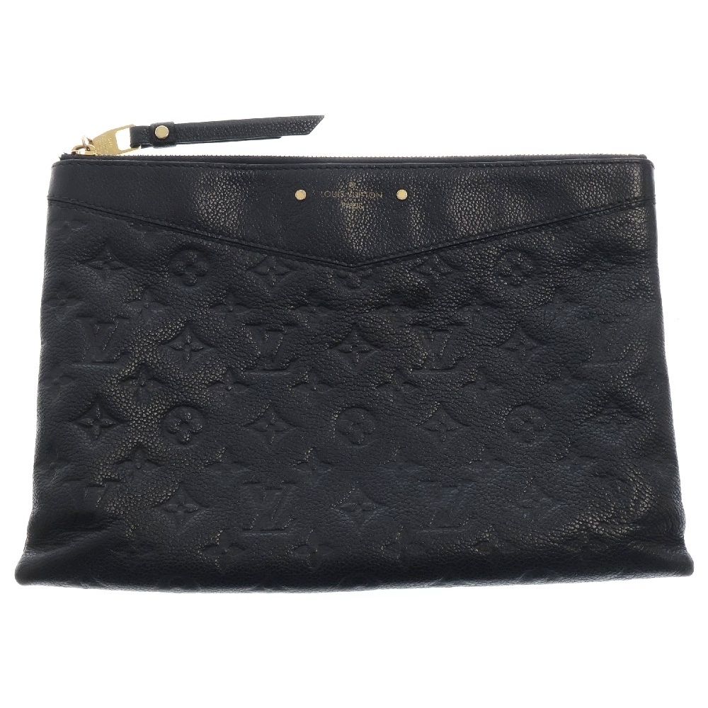 LOUIS VUITTON ルイヴィトン モノグラムアンプラント デイリーポーチ クラッチバッグ セカンドバッグ ブラック ノワール ゴールド金具 レザー M62937