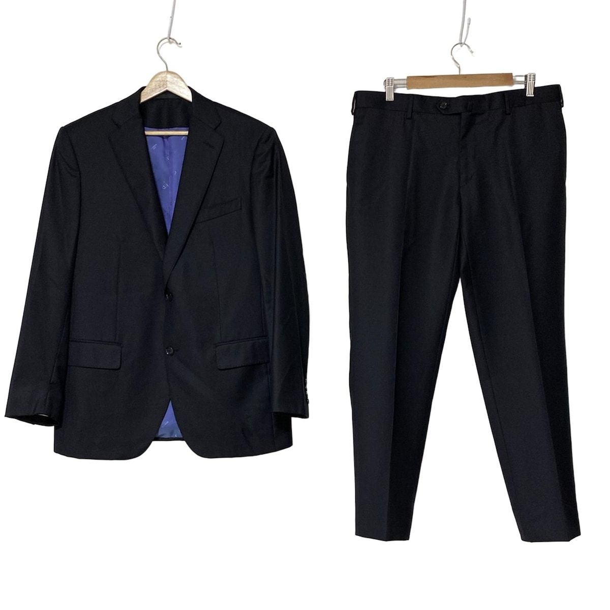 DORMEUIL ドーメル シングルスーツ メンズ - 黒