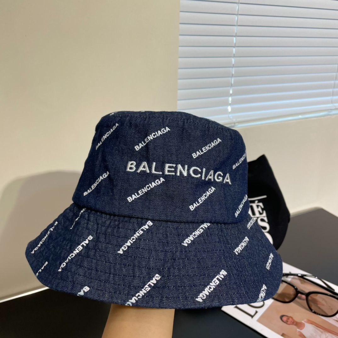 BALENCIAGA バレンシアガ ハット デニムブルー