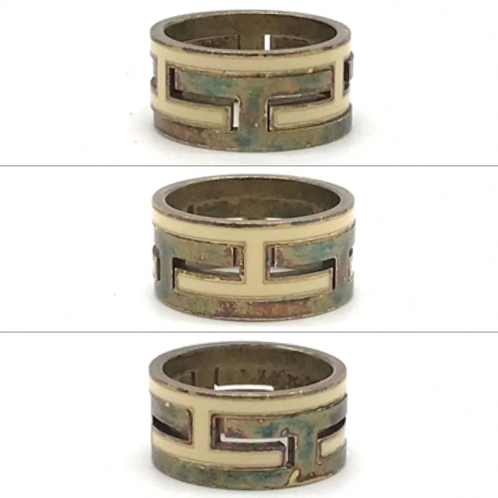 ▽HERMES/エルメス ムーブアッシュリング Hロゴ 指輪 13号