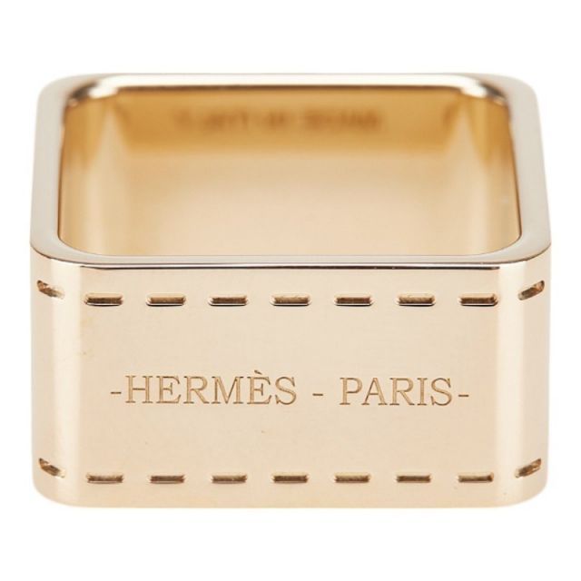 極美品✨HERMES ボルデュック スカーフリング ゴールド 馬車柄 スクエア HERMES エルメス スカーフリング ボルデュック スクエア