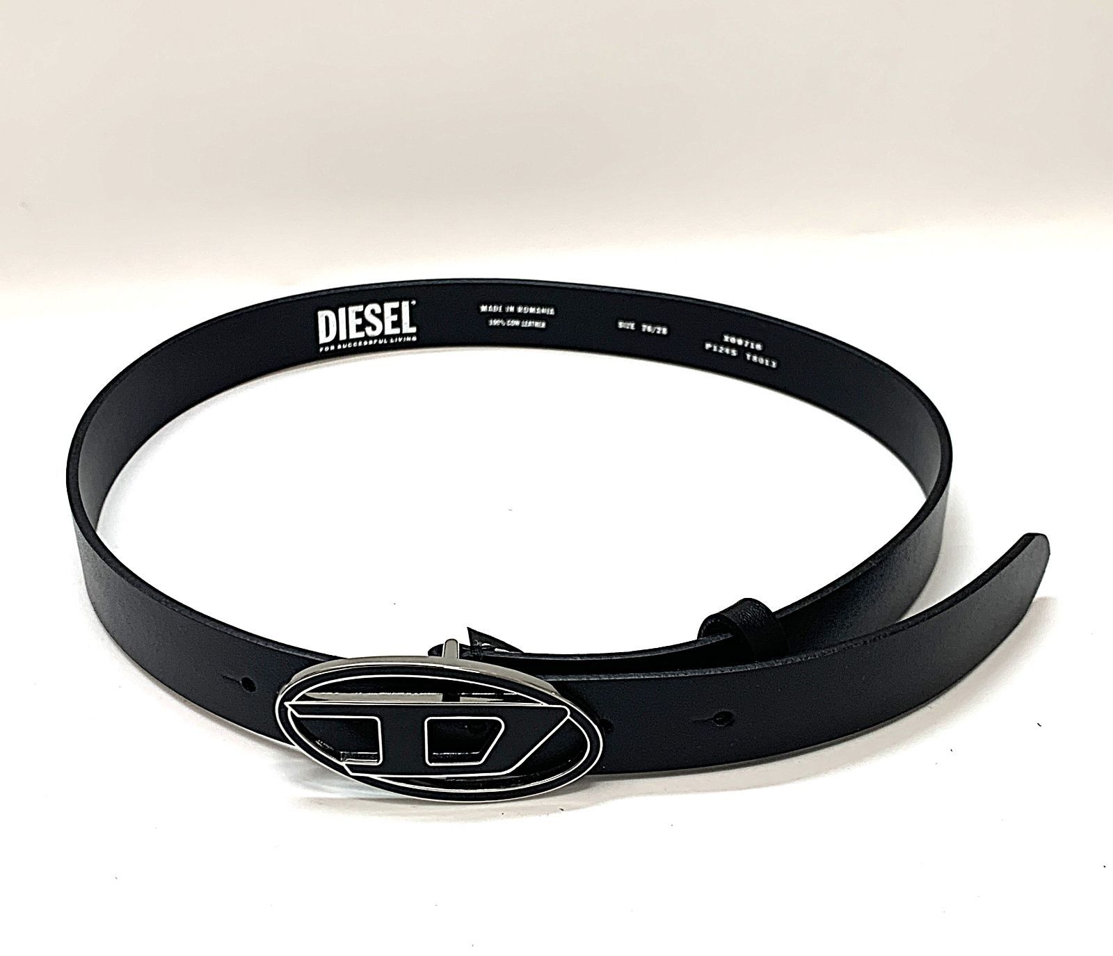 ディーゼルベルト Dロゴブラック DIESEL Dロゴ バックル ベルト Black (DIESEL/ベルト) 95580128