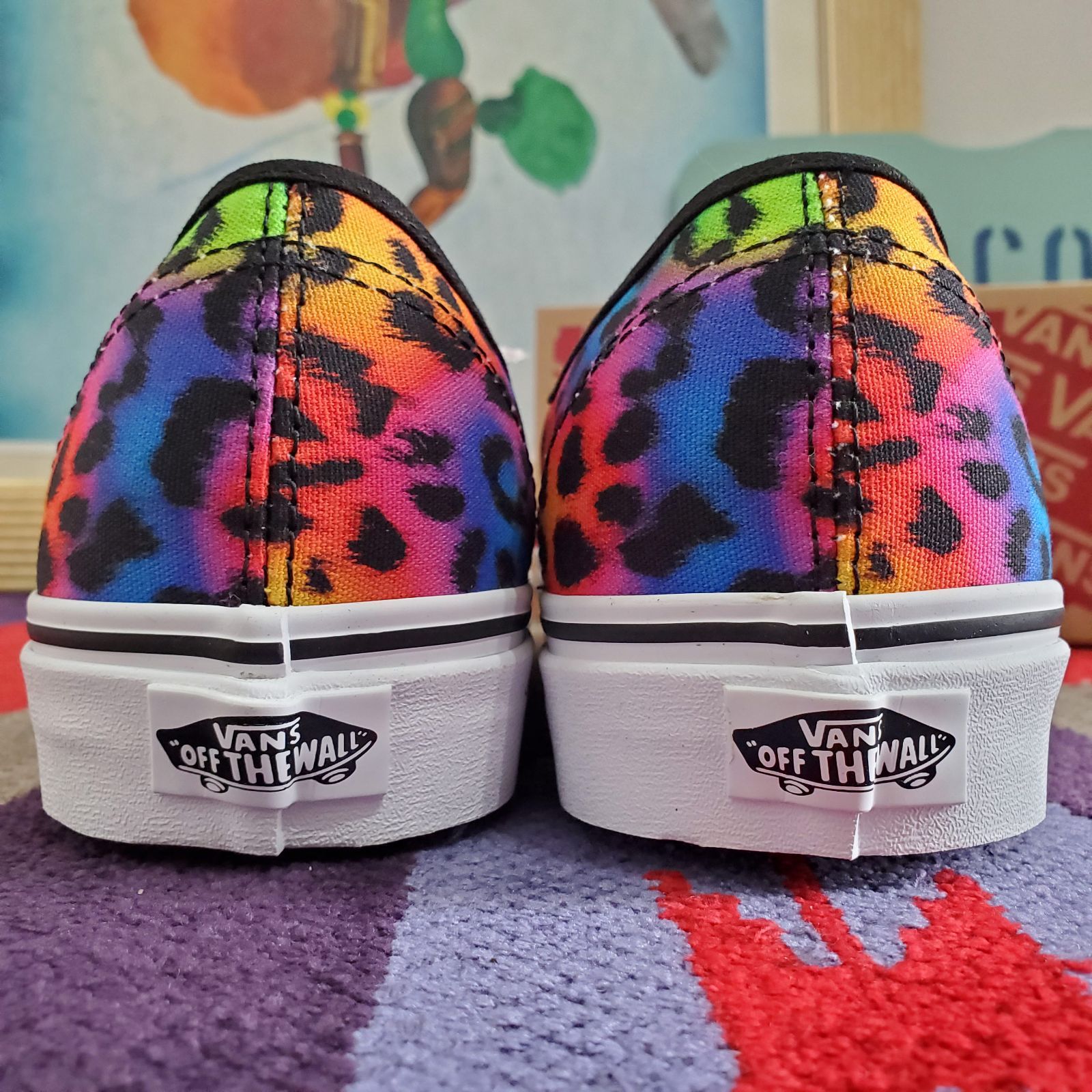 Authentic hotsell rainbow vans