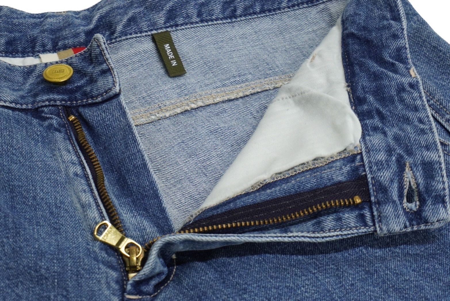 極美品 Kith キース デニムカーゴパンツ 裾ドローコード インディゴ ブルー サイズ33 中古 62516