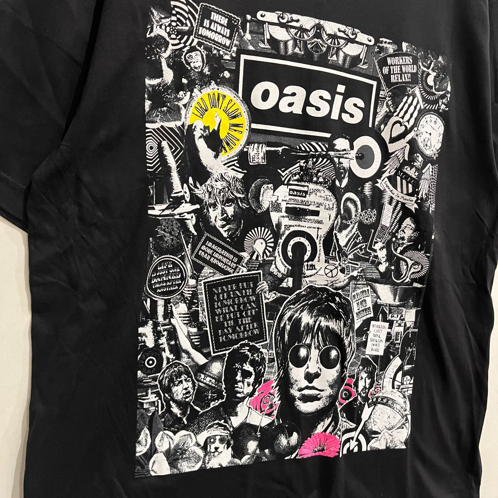 oasis リアムギャラガー　Tシャツ Amazon.co.jp: オアシス リアムギャラガー 来日 バンド Tシャツ