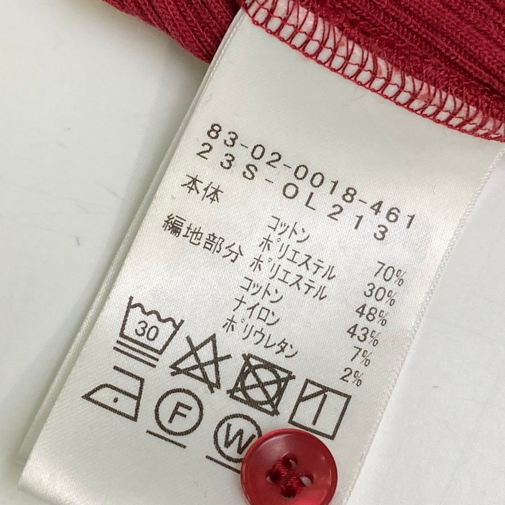 サイズ：M BEAMS GOLF ビームスゴルフ 2023年モデル 半袖ニット ポロシャツ  レッド系 [240101458204] ゴルフウェア レディース ストスト BEAMS GOLF ビームスゴルフ 2023年モデル 半袖ポロシャツ レッド
