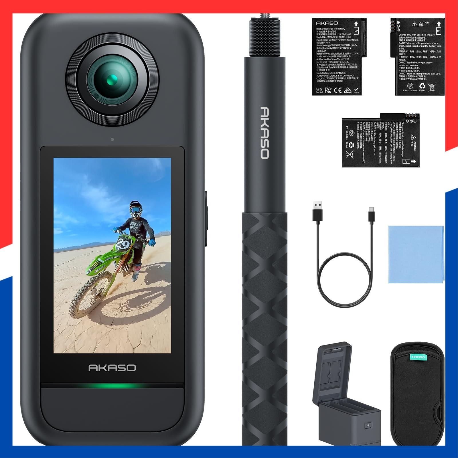 数量 安定化機能 AI編集 スーパースムース 360° 見えない自撮り棒 360度水平維持 新型1|2インチ48MPセンサー 2.29 72MP360度写真 5.7K360度動画 タッチスクリーン 360度カメラ-アクションカメラ クリエイターコンボ版