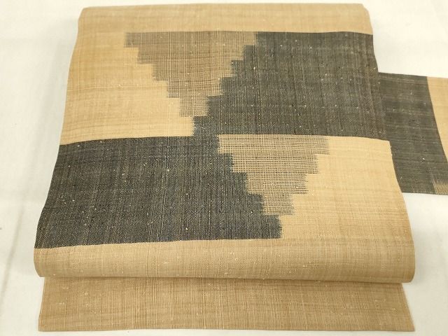 平和屋本店□極上 夏物 芭蕉布 手積み芭蕉糸100％ 九寸名古屋帯 段違い  