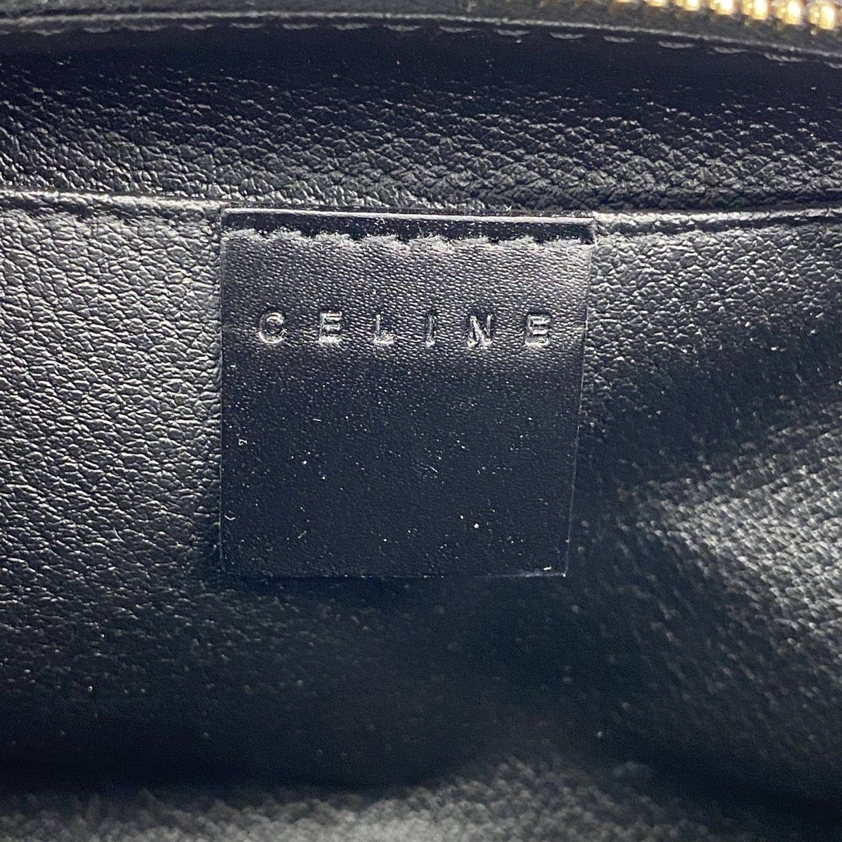 5ic3831-h】セリーヌ ポーチ マカダム PVC ブラック ゴールド金具  