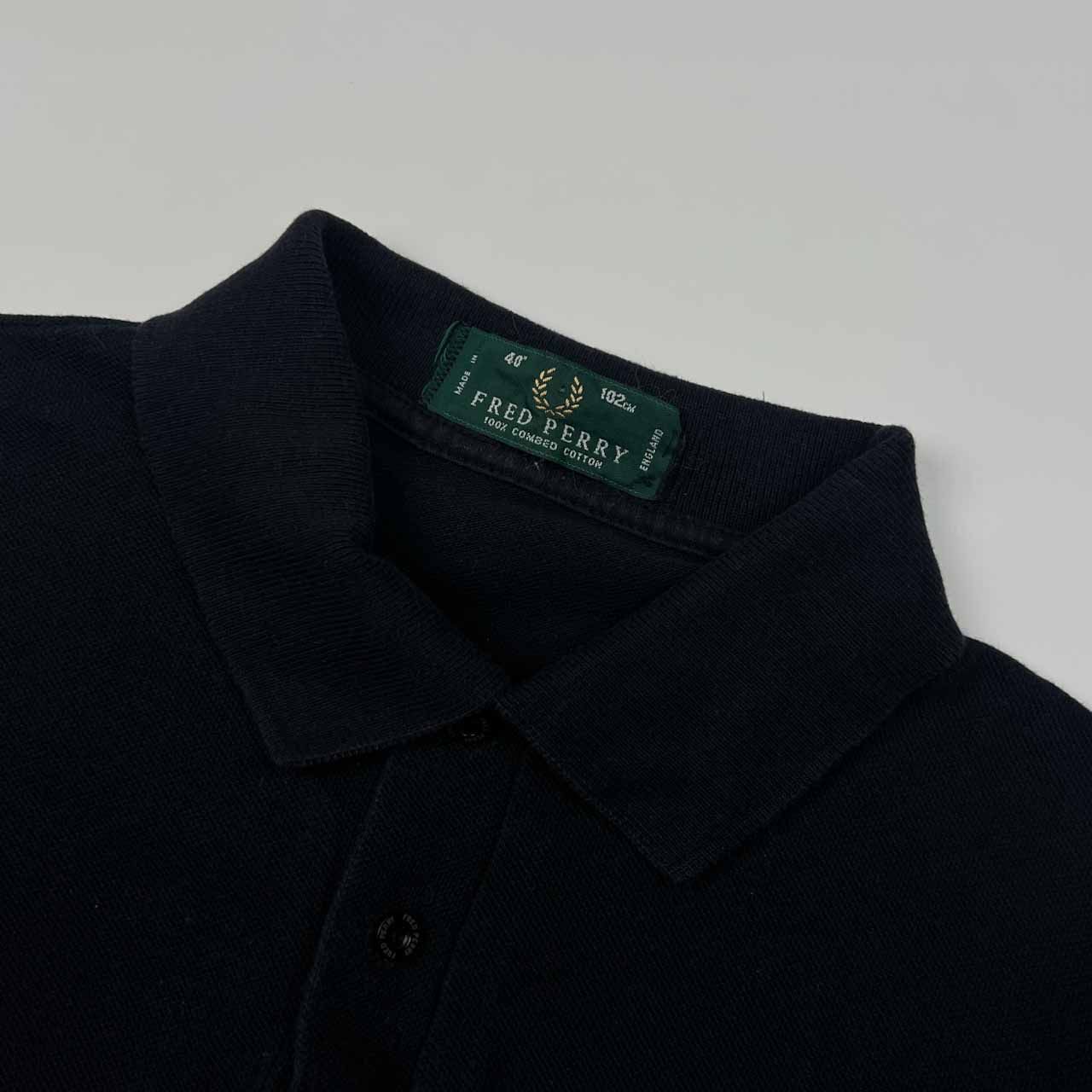 90s 英国製 FRED PERRY フレッドペリー ワンポイント 鹿の子 半袖 