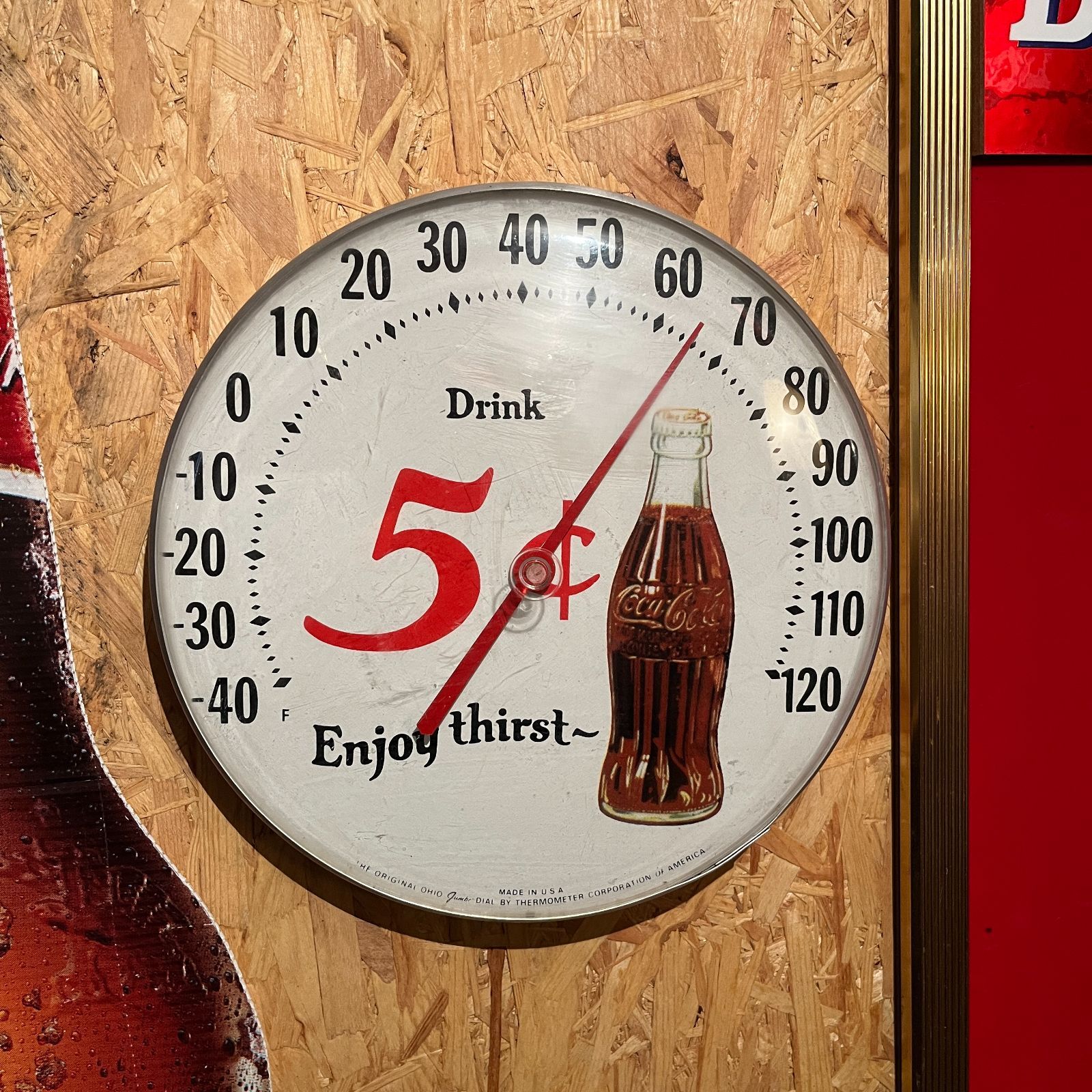 希少 Coca-Cola コカコーラ 温度計 ビンテージ！コカコーラ 温度計 希少☆US1950年代 コカ・コーラ