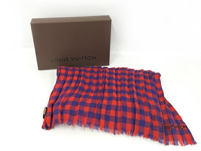 LOUIS VUITTON エトール マサイ ストール コットン レッド