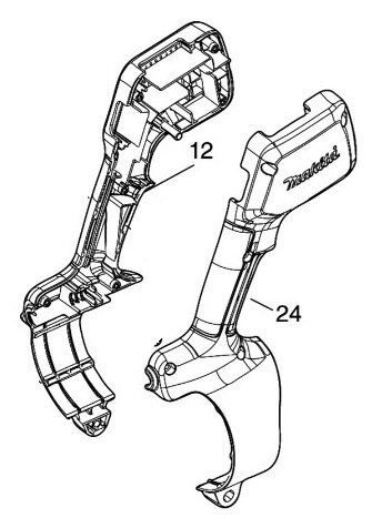 マキタ makita 充電式背負ブロワ MUB002CZ 用 レバーケースセット品 183W35-5 部品 修理 パーツ ブロワ― ブロア 吹き飛ばし 園芸