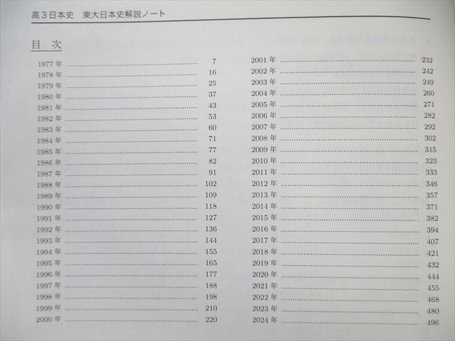 鉄緑会 東大日本史問題解説ノート(1977～2024)/講義ノート/基本