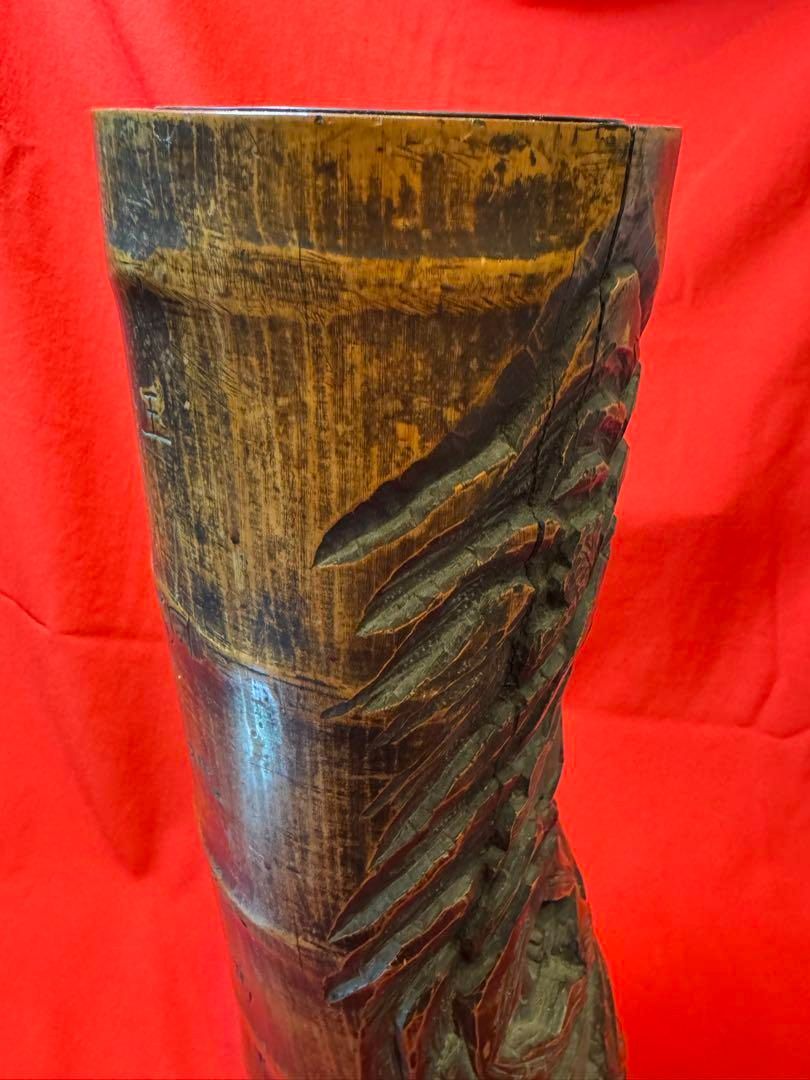 竹根彫刻 漢詩 無銘 花台 骨董品 中国美術 置物 古玩 茶室 竹根彫刻 漢詩 無銘 花台 骨董品 中国美術 置物 古玩 茶室